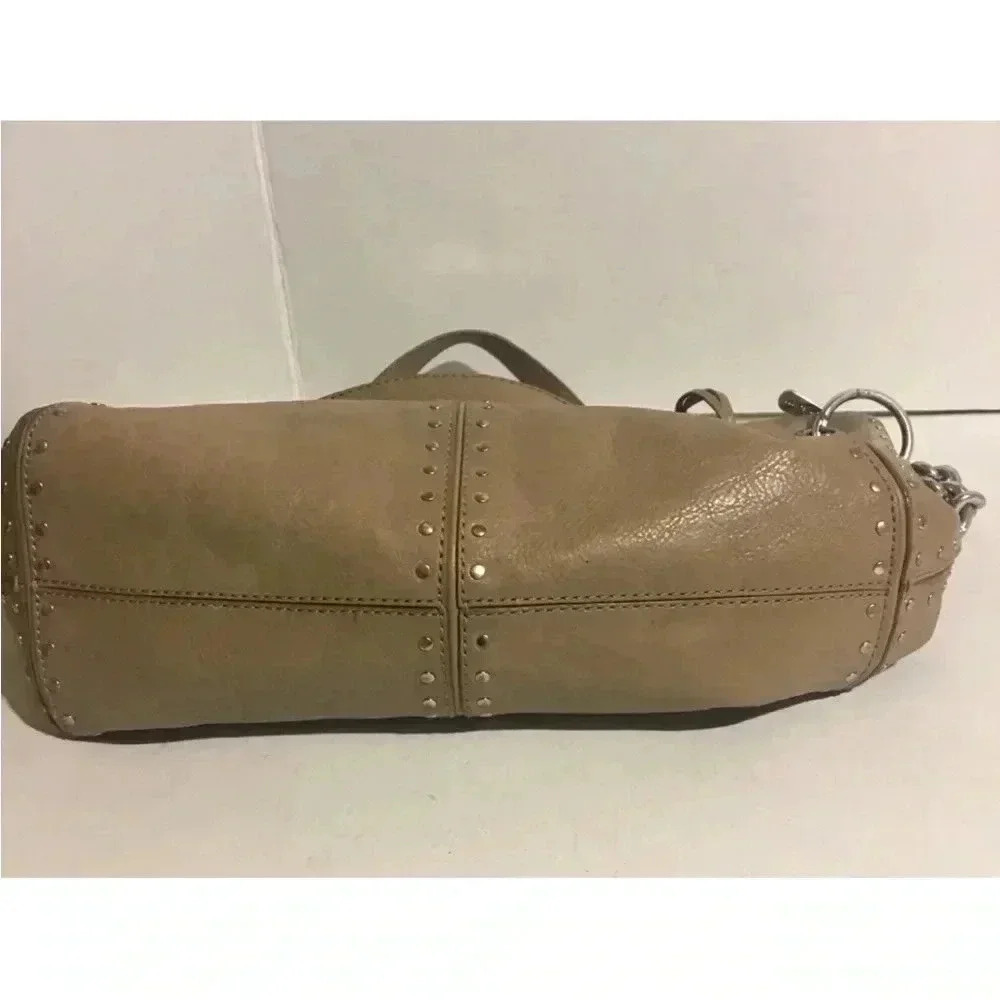 Michael kors beige leather satchel handbag - Picture 4 of 10
